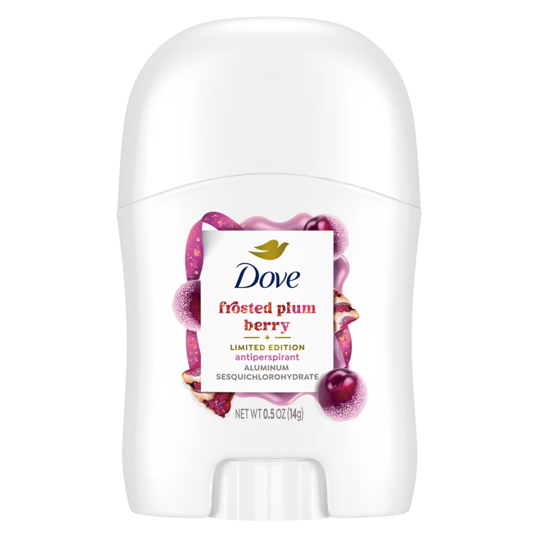 Dove Advanced Care Mini Antiperspirant & Deodorant – Frosted Plum Berry, 0.5oz